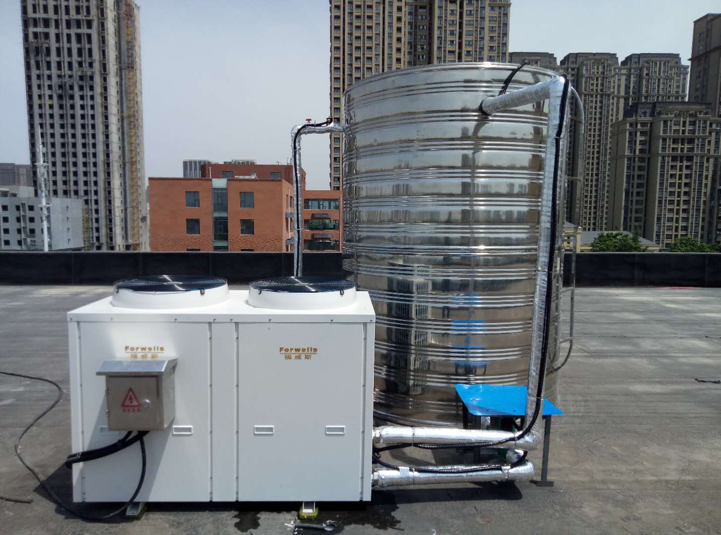 河南學校用空氣能熱水器，四季恒溫